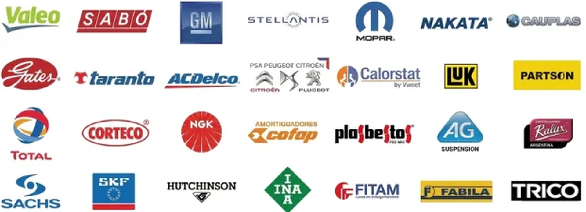 Marcas de repuestos disponibles